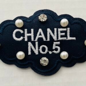Chanel Black Iron On Patch Small