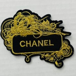 Chanel Black and Gold Iron On Patch Small